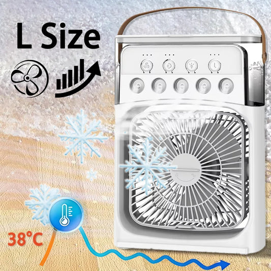 Air Conditioner Portable 3 in 1 Fan Mini Cooler Home House LED Humidifier For Bedroom Small Living Room Water Summer Fans Desk
