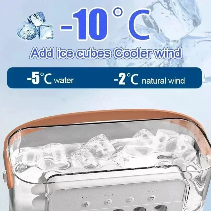 Air Conditioner Portable 3 in 1 Fan Mini Cooler Home House LED Humidifier For Bedroom Small Living Room Water Summer Fans Desk